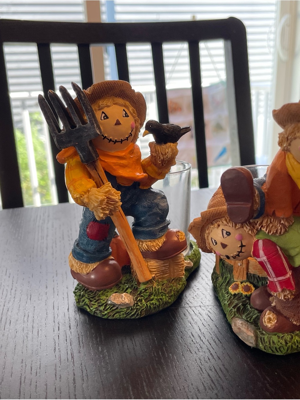 Yankee Candle Fall Scarecrow Figurines in Orange, Brown and Green